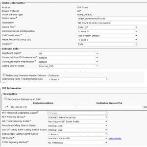 Unity Connection CUCM SIP Trunk Integration